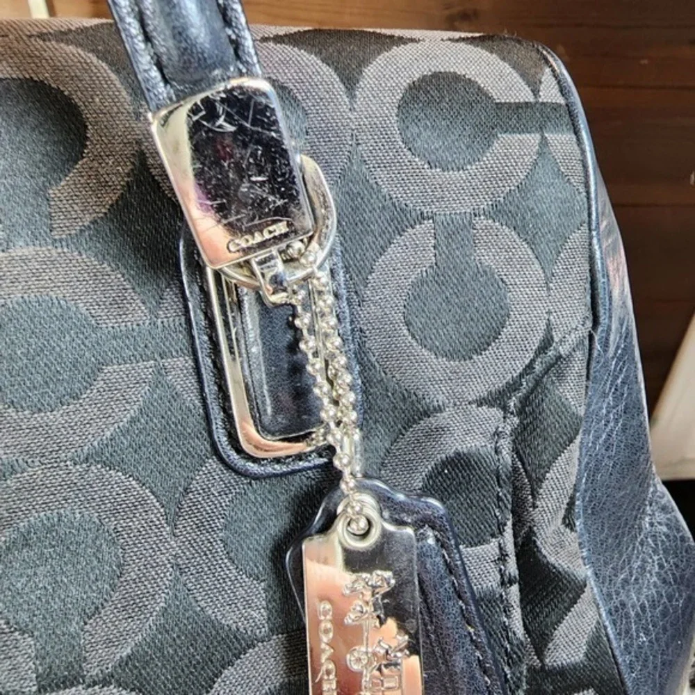 Coach Madison Op Art Black Madeline Satchel